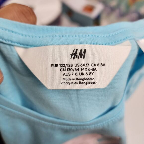 H&M Girls Pokemon Pikachu & Jigglypuff Blue & Pink T-shirt Set of 2 NEW - Picture 5 of 8